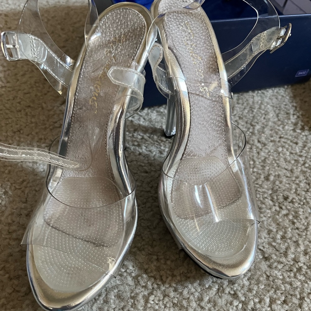 Elegant Silver Women's Heels